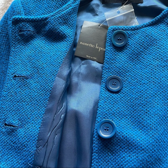 NWT Nanette Lepore Peplum Blue Blazer - Picture 3 of 7